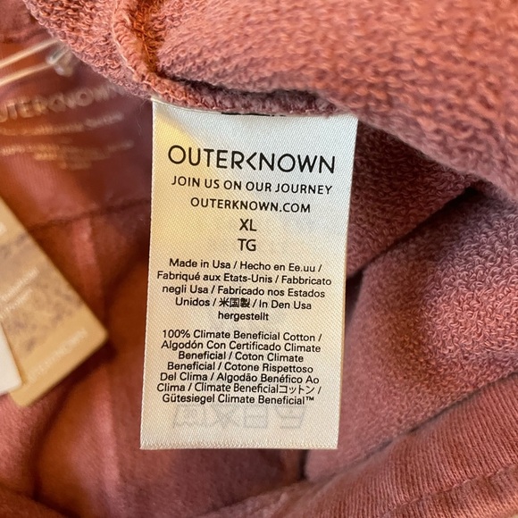 Outerknown California Series Organic Cotton Sweat Shorts VTK Pink Men's Size XL - Picture 8 of 9